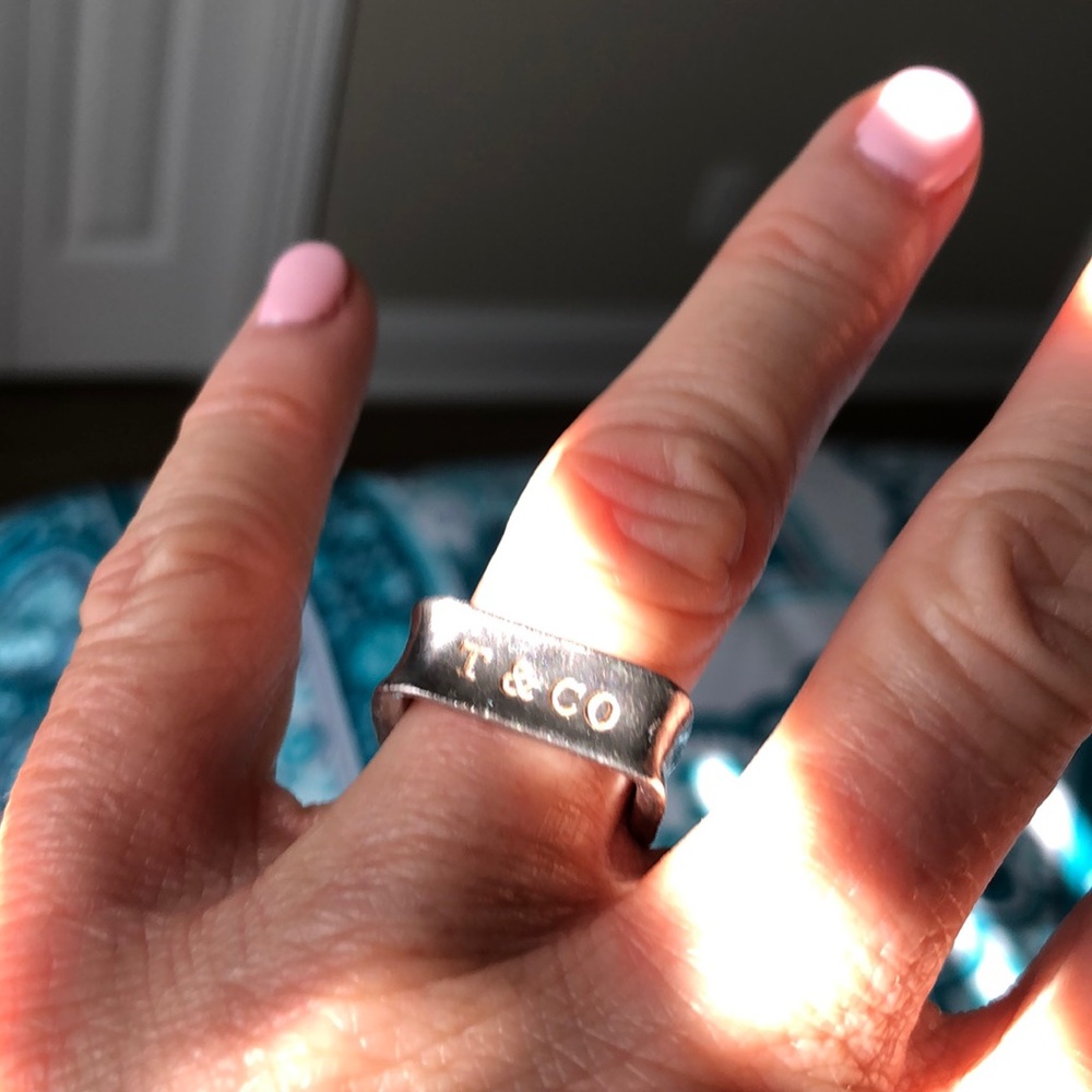 Square silver t &co band